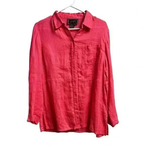 Diane Gilman 100% Linen Button Down‎